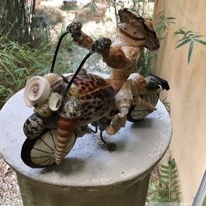 SEA SHELLED  MOTORCYCLE RIDER HANDMADE.  NEW